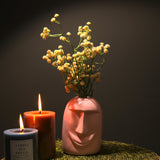 Poker Face Ceramic Vase- Pink
