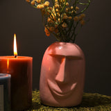 Poker Face Ceramic Vase- Pink