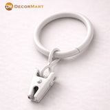 Metal Curtain Rings with Clips – Heavy Duty Rustproof Curtain Hooks for Smooth Sliding Drapes