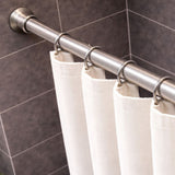 Extendable Metal Curtain Tension Rod – No Drill Spring Loaded Anti-Skid Rod