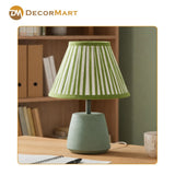 Modern Bedside Metal Table Lamp with Lampshade - Light for Bedroom, Living Room & Office (Bulb Included)