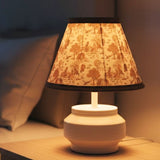 Modern Bedside Metal Table Lamp with Lampshade - Light for Bedroom, Living Room & Office (Bulb Included)
