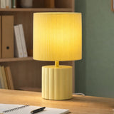 Modern Bedside Metal Table Lamp with Lampshade - Light for Bedroom, Living Room & Office (Bulb Included)