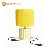 Modern Bedside Metal Table Lamp with Lampshade - Light for Bedroom, Living Room & Office (Bulb Included)