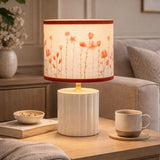 Modern Bedside Metal Table Lamp with Lampshade - Light for Bedroom, Living Room & Office (Bulb Included)