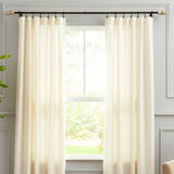 Chess Wood Finial Extendable Curtain Rod Black 19MM (Hardware Included)