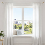 Marble & Wood Blend Finial Extendable Curtain Rod White 19 MM (Hardware Included)