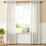 Floral Emboss Ceramic Finial Extendable Curtain Rod Black 19MM (Hardware Included)