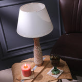 Textured Lamp With White Shade