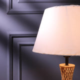 Textured Lamp With White Shade