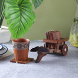 Wooden Plough Coaster- Set of 5