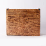 Wooden Cutlery Box (with wall hooks)- Dark Wood