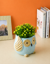 Ceramic Owl Planter- Orange