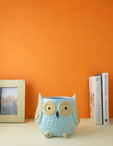 Ceramic Owl Planter- Orange