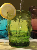 Glass Assorted Malibu Short Tiki Glass- Set Of 2