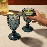 Tinted Goblet- Aqua (Set Of 2)