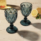Tinted Goblet- Aqua (Set Of 2)