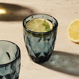 Glass Tinted Drinking Glass- Aqua (Set Of 2)