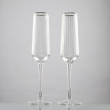 Ribbed Champagne Glass - Set of 2