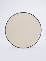 Ceramic Minimal Black Rim Quarter Plate- Set Of 4