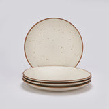 Ceramic Aesthetic Beige Dinner Plate- Set of 4