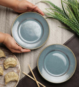 Ceramic Icy Quarter Plate- Set Of 2