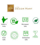 Ceramic Icy Quarter Plate- Set Of 2