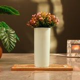 Sky Blue Cylindrical Ceramic Vase