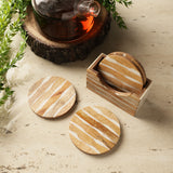 Wooden Waves Coaster- Set Of 4