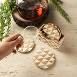 Wooden Trine Coaster- Set Of 4