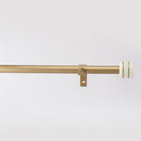 Marble Gold Inlay Finial Extendable Curtain Rod Gold 19MM (Hardware Included)