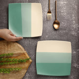Ceramic Green Hue Dinner Plate- Set of 2