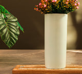 Sky Blue Cylindrical Ceramic Vase