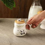 Ceramic Panda Mug With spoon