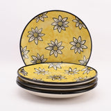 Ceramic Flora Dinner Plate- Set Of 4