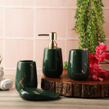 Modern Bath Accessory Set- Green