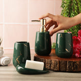 Modern Bath Accessory Set- Green