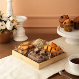 Wooden and Glass Deli Serving Set