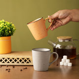 Ceramic Concept Mugs- Grey & Yellow
