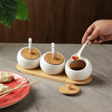 Ceramic Round Condiment Serving Set