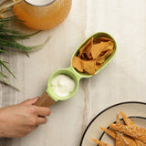 Ceramic Chip & Dip Serving Bowl- Green