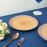 Brown Swirl Ceramic Dinner Plates- Set of 2
