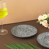 Marble Finished Ceramic Quarter Plates- Set of 2