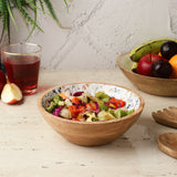 Wooden Small Salad Bowl -Spring Meadow