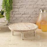 Wooden Platter Distressed White