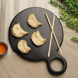 Wooden Serving Platter Matte Black