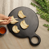 Wooden Serving Platter Matte Black