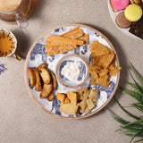 Wooden Circular Dip Bowl Platter - Royal Elephant