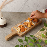 Wooden 3- Part Paddle Platter- Spring Meadow