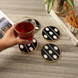 Inlay Coaster - Black (Set of 4)